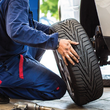 Mobile tyre fitters at home